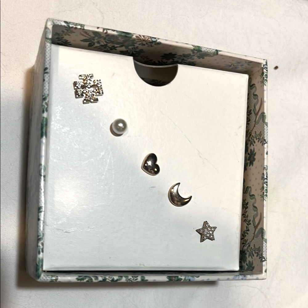 Tory Burch Earring Set with Pearl and Charms